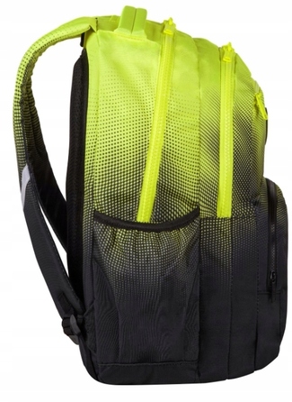 Багатовідсінковий шкільний рюкзак CoolPack, чорний з жовтими та золотистими елементами, 23 л