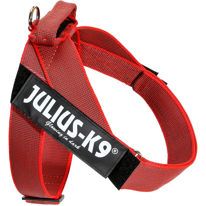Шлейка Julius-K9 IDC® Color & Gray® для собак, велика (розмір 1), червоно-сіра
