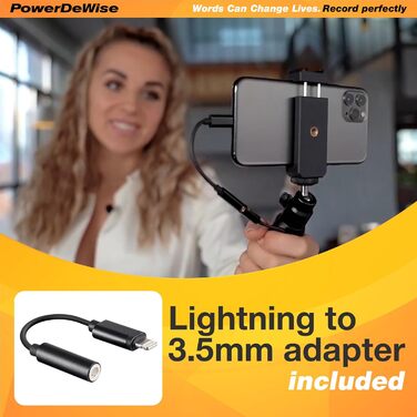 Мікрофон-петличка для iPhone: професійний зовнішній мікрофон для відеозйомки (iPhone X, 11, 12, 13, 14, Pro, XR, XS, XS Max)