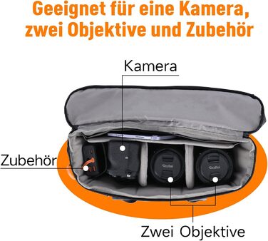 Водонепроникний рюкзак для фотографа Rollei Fotoliner Ocean Rolltop: великий фоторюкзак з відділенням для ноутбука та кріпленням для штатива, чорний