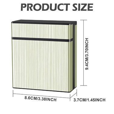 Металеве тютюнотримач для 40 сигарет, великий, з магнітною кришкою, золотий (для жінок та чоловіків)