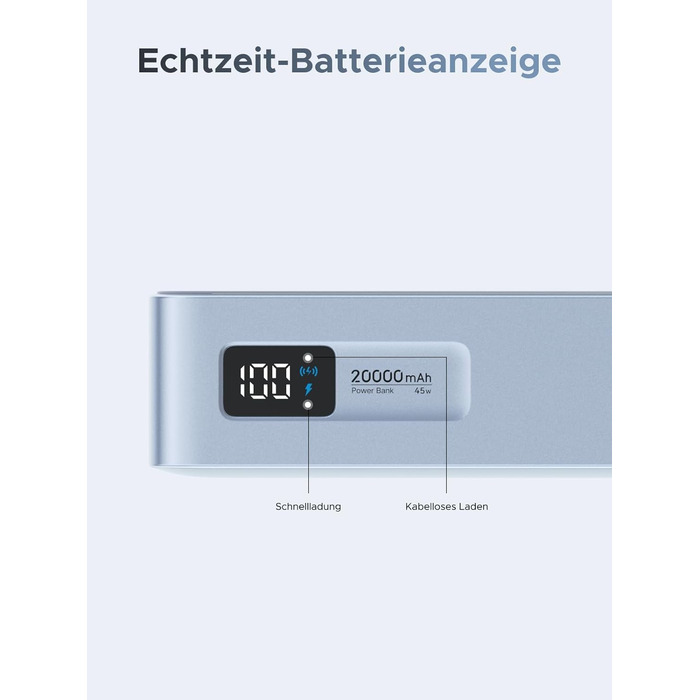 Power Bank UGREEN MagFlow 10000mAh 25W з MagSafe, PD30W USB-C, інтегрований кабель, LED-дисплей, для iPhone 17 Pro/Max