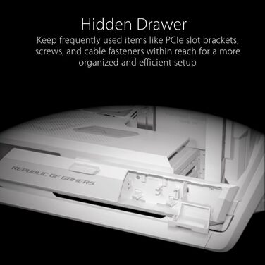 Корпус ПК ASUS GR701 ROG mATX з ARGB підсвічуванням та скляною панеллю, підтримка GPU до 420 мм