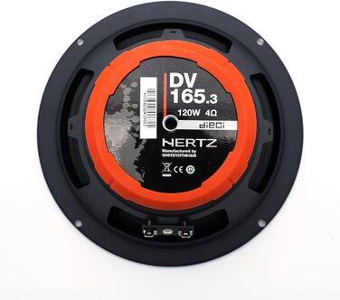 Акустична система Hertz DSK 165.3 2-смугова, 165 мм сабвуфер і 24 мм твітер, висока якість звуку, легкий монтаж