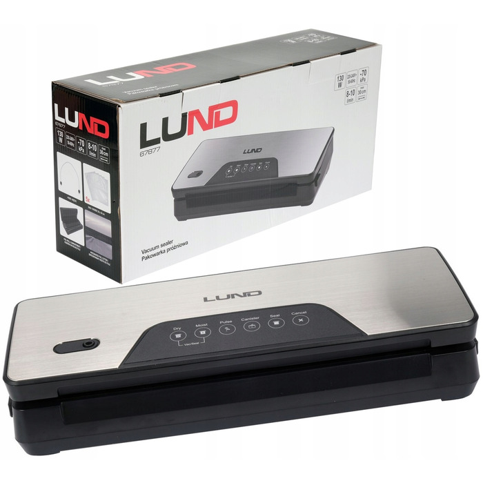 Вакууматор Lund 130 Вт, макс. 30 см, з функцією відкачування повітря з контейнерів