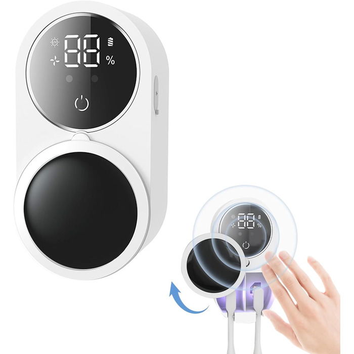 maxant UV Toothbrush Sanitizer Case, Toothbrush Holder, Organizer, Bathroom, Toothbrush Holder, Wall Mount, with Sterilizer Function, for Travel and Family