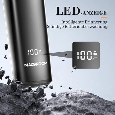 MAXGROOM 3-в-1 Тілогример для чоловіків: електробритва, тример, вологостійкий, для тіла та інтимної зони