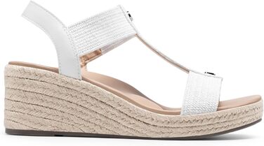 Босоніжки жіночі DREAM PAIRS на танкетці еспадрильї, білі, 39 EU - зручні сандалі для літа та пляжу з підтримкою стопи