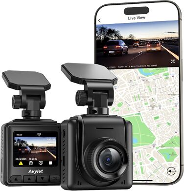 Відеореєстратор Auto WiFi 2K Mini з GPS, IPS-дисплеєм, нічним баченням та G-сенсором