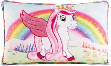 Дитяча подушка NICI Lissy PONY Einhorn Tamani 43x25 см, м'яка кольорова подушка-єдиноріг для дітей і дорослих, для дому, садочка або подорожей