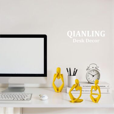 Набір керамічних ваз – 3 шт. Вази у стилі фермерського дому, декор для дому, вітальні, столу, каміну та входу (жовтий)