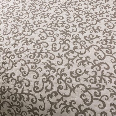 Комплект постільної білизни SLPR 2-частинний – двоспальне ліжко з 1 наволочкою, осінній дизайн пэтчворк, червонуватий відтінок, легка стегане покривало, осінній стиль кантрі (Виноградні лози, Twin)