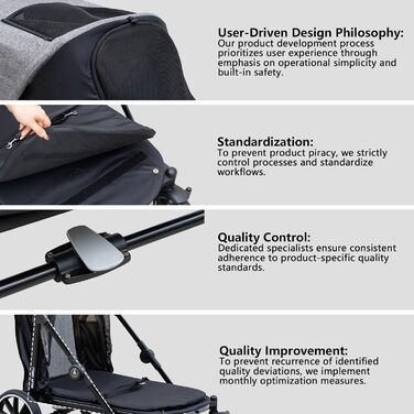 Візок для собак з одним клавішею, складаний, до 50 кг, сірий. Підходить для великих собак та котів, 100 x 48 x 96 см