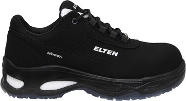 Робочі черевики ELTEN Milow Low ESD S2: текстиль, пластикова капа (легша за сталеву), чорний, 48 EU (для жінок та чоловіків)