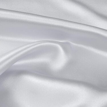 PiccoCasa Seide Pillowcase 80x80 100% Silk Pillowcase 22 Momme Pillow Cover Hair and Skin Care with Zipper & Gift Box Silver Gray 80x80cm