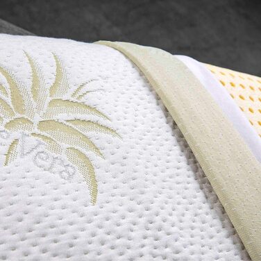 Подушка EVERGREENWEB 40x80 см, 9 см, ортопедична, 100% Memory Foam, знімний чохол алое вера та бавовна, для болю в шиї, медичний пристрій