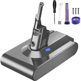 Акумулятор V8 6000mAh Powtree для пилососа Dyson SV10 (2 фільтри + викрутка + 3 шурупи + щітка)