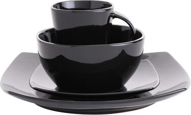 Сервіз Gibson Soho Lounge з реактивної глазурі (16 предметів) для 4 осіб, бежевий