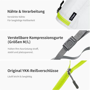 Органайзер для валізи Cipway: 5-ти частинний набір кубиків для одягу з нейлону сірого кольору (5шт)