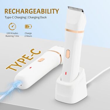 Електричний жіночий триммер 5-в-1 для тіла та обличчя, водонепроникний, USB-зарядка