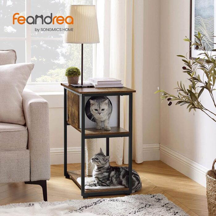 Feandrea Cat Scratching Post, Cat Tree, Sisal Posts, Vintage Brown PCT111H01