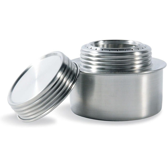 Набір для кемпінгу Tatonka Multi Set + Spiritus Burner (8 предметів) - кухонне приладдя з нержавіючої сталі з пальниковим пальником (сковорода, 2 казани, затискний тримач, вітрозахист, рамка для приготування їжі та пальник)