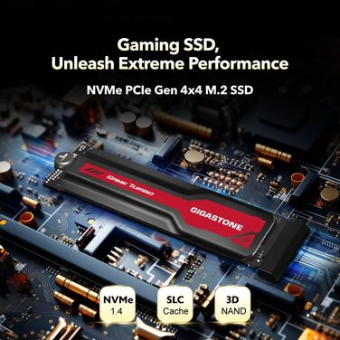 Gigastone SSD Gen4 2TB: Швидкий NVMe PCIe 4.0 SSD для ПК, ноутбука, PS5 з радіатором