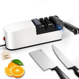 Електричний точилка для ножів 5 в 1: професійний набір для заточування ножів з прямою та зубчастою клинками, керамічних ножів