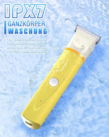 Набір для стрижки собак та котів Leise: акумуляторна машинка з 4 насадками, водонепроникна IPX7, для догляду за мордочкою, вухами, лапами та тілом