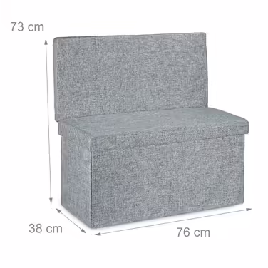 Relaxdays Folding Stool with Backrest L