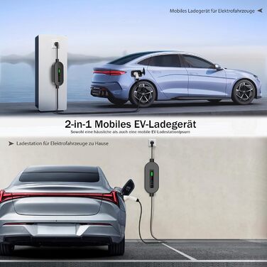 Кабель для зарядки електромобіля Type 2 Schuko 3,7kW, 16A, 5м, для електромобілів та гібридів - чорний