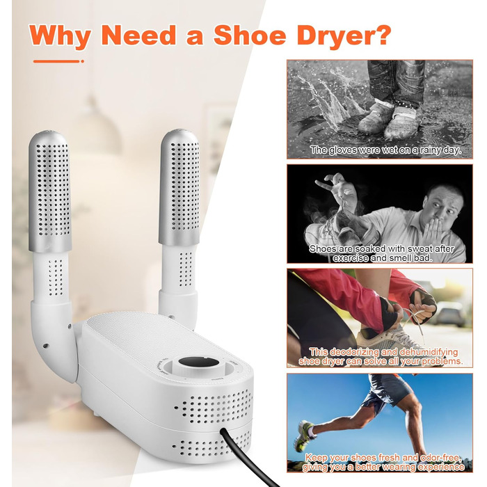 Електрична сушарка для взуття NZQXJXZ з таймером, складана, для рукавичок, антибактеріальна (EU-штекер)