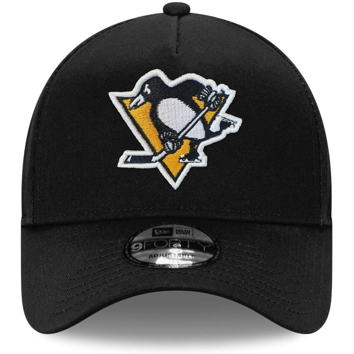 Кепка бейсболка New Era 9Forty A-Frame NHL Pittsburgh Penguins чорна, оригінальна, для шанувальників хокею