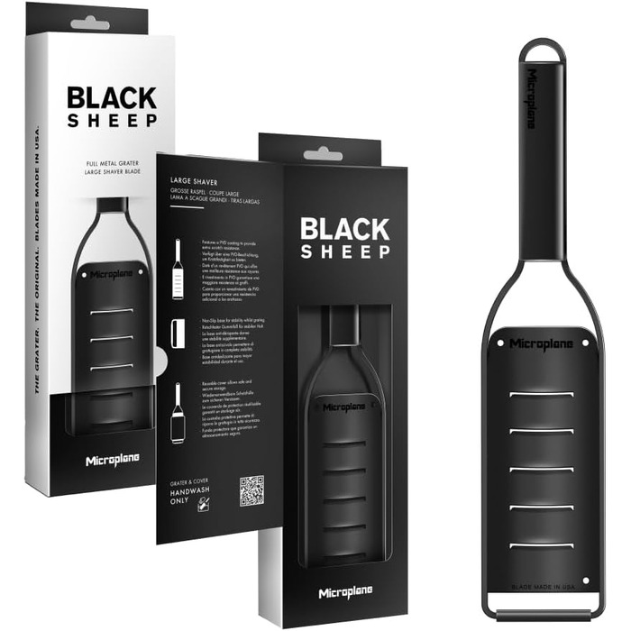 Тертка Microplane Black Sheep велика для цитрусових, пармезану, імбиру, шоколаду та мускатного горіха (нержавіюча сталь, США)