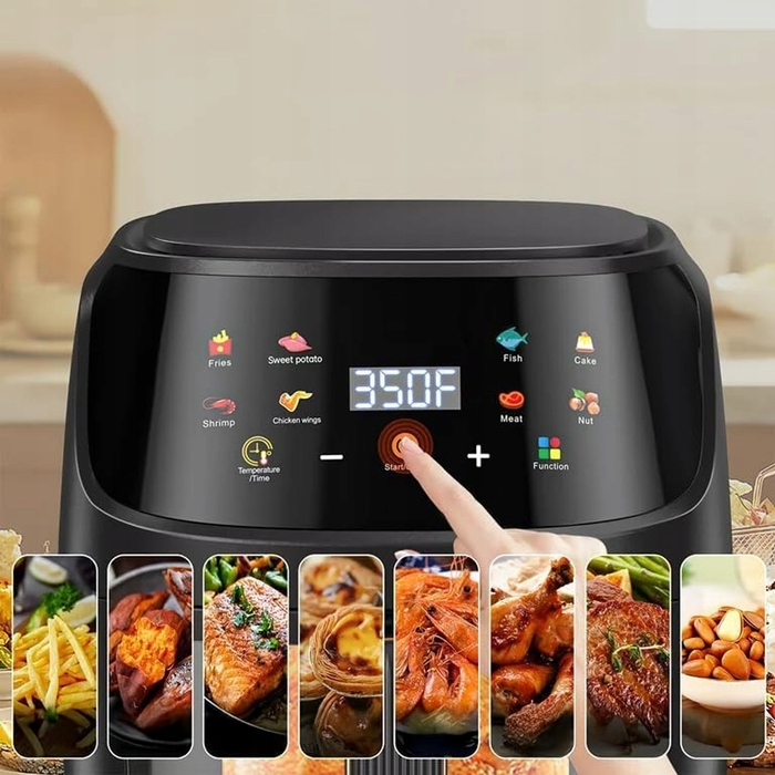 Аерофритюрниця Air Fryer 8л XL, Потужність 2400 Вт, 8 програм приготування