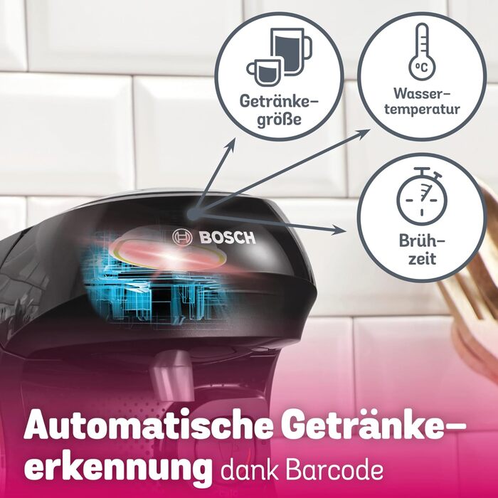 Кавомашина Tassimo Happy TAS1002N від Bosch: понад 70 напоїв, автоматична, для будь-яких чашок, компактна, 1400 Вт, антрацит (чорний). Включає декальцинатор.