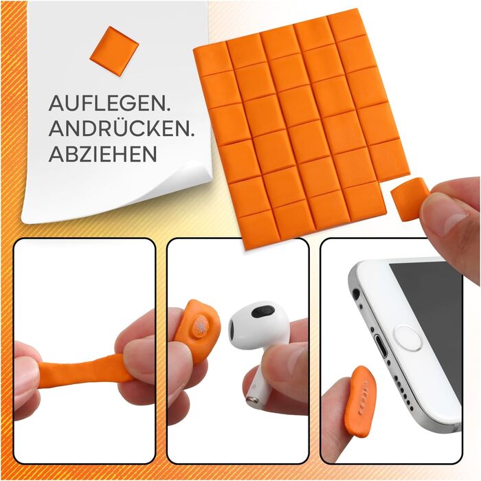 Набір для чищення AirPods, смартфона, камери та іншого: комплект для iPhone, клейка маса, очищувач для роз'ємів, мікрофібра, USB-C