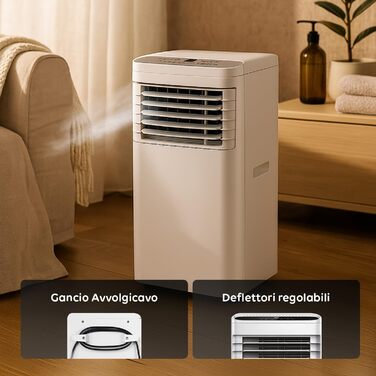 Мобільний кондиціонер Avilia 9000 BTU 3-в-1: охолоджувач, зволожувач та вентилятор | Без зовнішнього блоку для дому та офісу