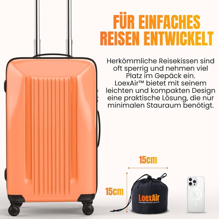 Подушка для шиї у літак, автомобіль: 100% бавовна та Memory Foam, легка та зручна, повний дорожній набір (маска для сну, беруші) - світло-сірий, класична модель