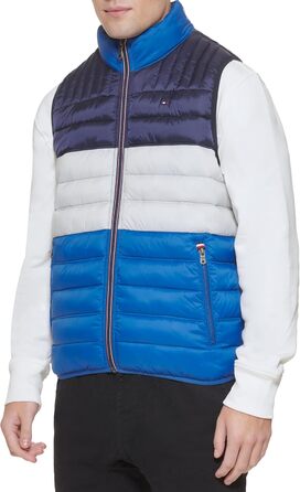 Жилет чоловічий Tommy Hilfiger Ultra Loft з утеплювачем, колірний блок Königsblau/Eis/Marineblau