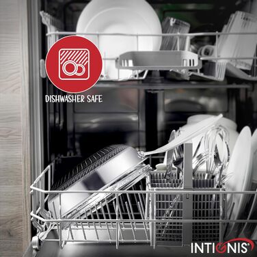 INTIGNIS® Преміум вок-сковорода з нержавіючої сталі – гібридне антипригарне покриття, стійка до подряпин, міцна, німецькі технології, сумісна з індукцією (28 см)
