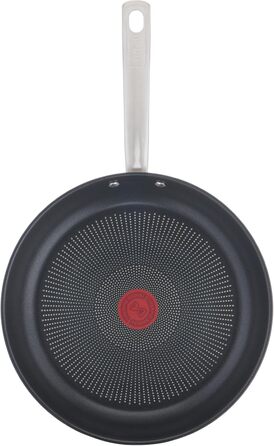Сковорода Tefal Virtuoso Edelstahl 24 см з антипригарним покриттям Titanium Pro, індукційна, з індикатором нагріву Thermo-Signal, для всіх типів плит