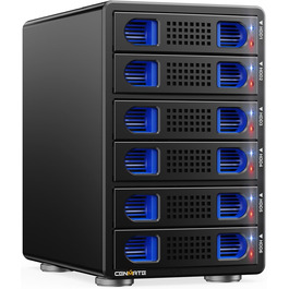 Корпус для жорстких дисків 10Gbps з алюмінію Dual Bay з вентилятором для 2.5/3.5 SATA HDD/SSD з USB A/C 3.2, підтримка Hot Swappable, Daisy Chain, без інструментів, DAS (НЕ RAID/NAS)