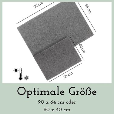 Самогріюча ковдра для собак Fellou 90 x 64 см - миюча, без сторонніх звуків, сірого кольору