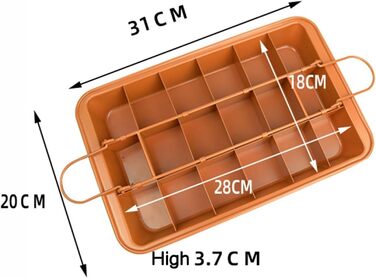 Форма для випічки Brownie SVNR BLN002 з антипригарним покриттям, для 18 порцій