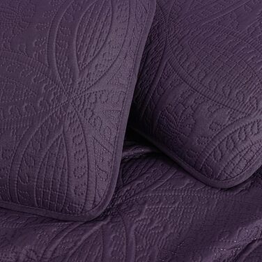 Chezmoi Collection Austin: Комплект з 3 великих пледів (Синьо-зелений) - Плед, Queen, Violett