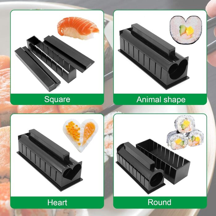 Набір для приготування суші: 8 форм + інструменти для дому, DIY