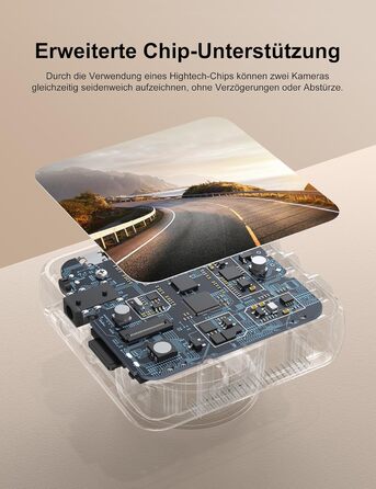 iZEEKER 2.5K Dashcam: Автомобільна відеореєстратор з двома камерами, 1440P, 170° кут огляду, G-сенсор, нічне бачення, паркувальний режим, WDR