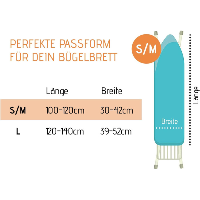 Чохол для прасувальної дошки для парогенератора | Розмір універсальний до 140x50 см | Підходить для прасування делікатних тканин | Виготовлено в ЄС | Сумісний з парогенераторною станцією | Колір (Німeс (Рожевий))