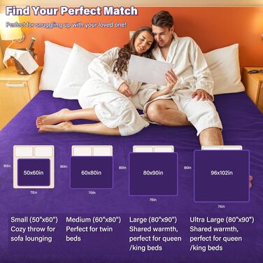 Водонепроникний плед для собак та котів, миючий, для подорожей, захисний, м'який, 125 x 75 см (203 x 152 см, фіолетовий/сірий)